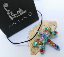 Load image into Gallery viewer, colgante libelula millefiori