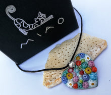 Load image into Gallery viewer, colgante corazon millefiori