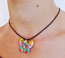 Cargar imagen en el visor de la galería, colgante mariposa millefiori